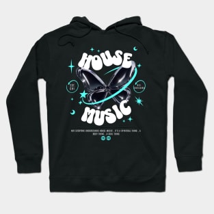 HOUSE MUSIC  - Butterfly Y2K Steez (white/blue) Hoodie